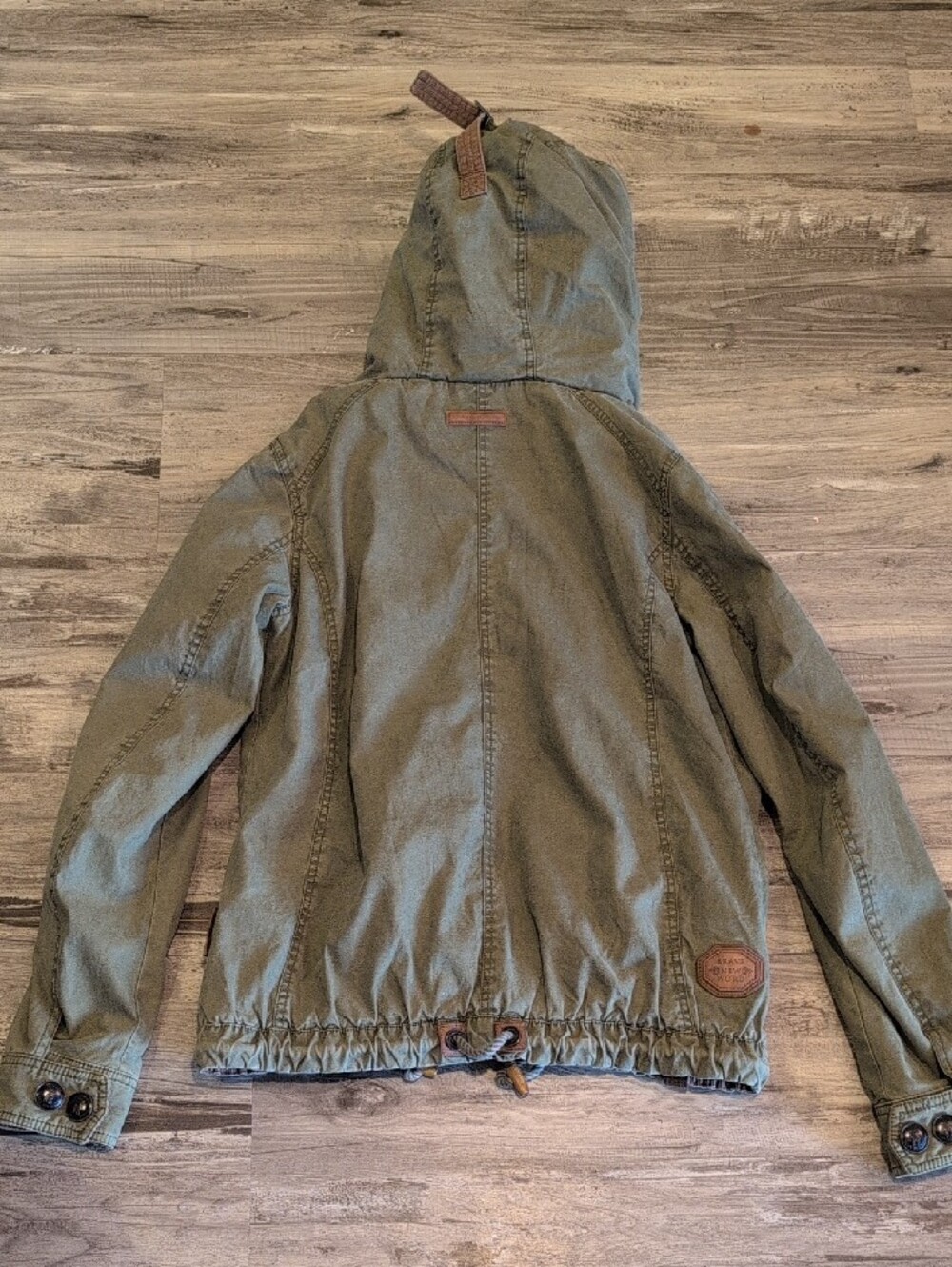 Naketano Olive Green and Brown Hooded Jacket - Picture 6 of 6